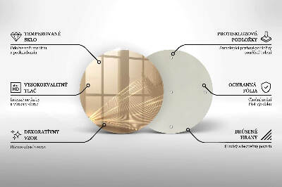 Piatto in vetro per candele con motivo ad astrazione moderna