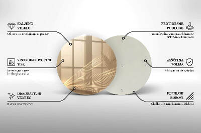 Piatto in vetro per candele con motivo ad astrazione moderna