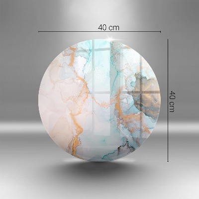 Sottobicchiere in vetro per candele tombali con motivo a marmo astratto