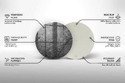 Sottobicchiere in vetro per candele tombali con struttura effetto pietra