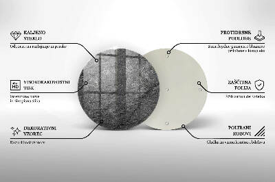Sottobicchiere in vetro per candele tombali con struttura effetto pietra