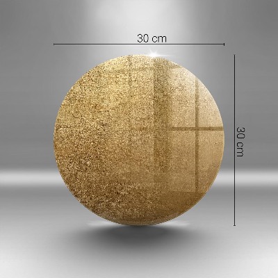 Piatto in vetro per candele con motivo a texture dorata