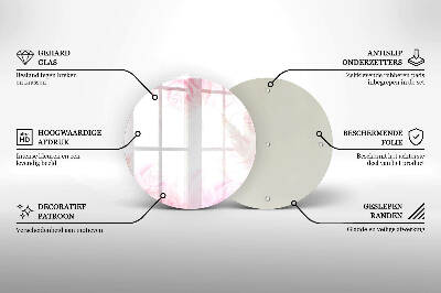 Sottobicchiere in vetro per candele tombali con motivo di rose delicate come sfondo