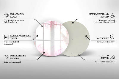 Sottobicchiere in vetro per candele tombali con motivo di rose delicate come sfondo