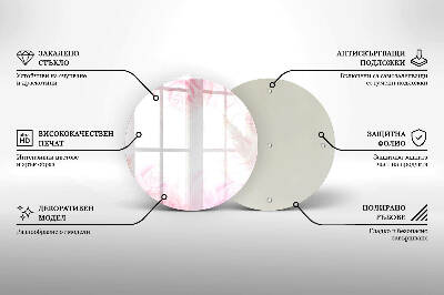 Sottobicchiere in vetro per candele tombali con motivo di rose delicate come sfondo