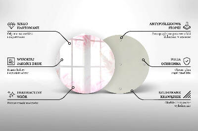 Sottobicchiere in vetro per candele tombali con motivo di rose delicate come sfondo