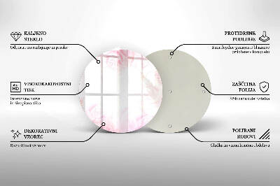 Sottobicchiere in vetro per candele tombali con motivo di rose delicate come sfondo