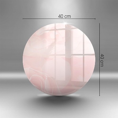 Piatto in vetro per candele con motivo di rose pastello