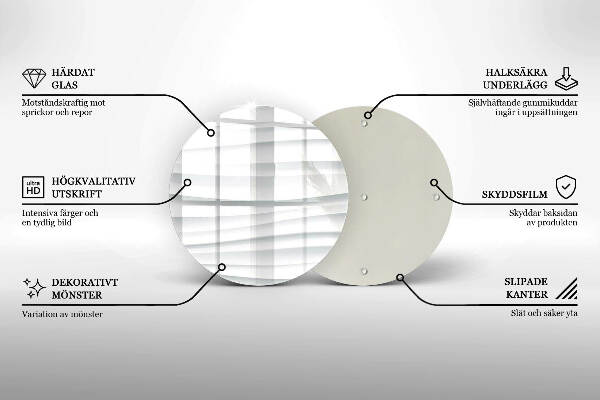 Piatto in vetro per candele con design moderno