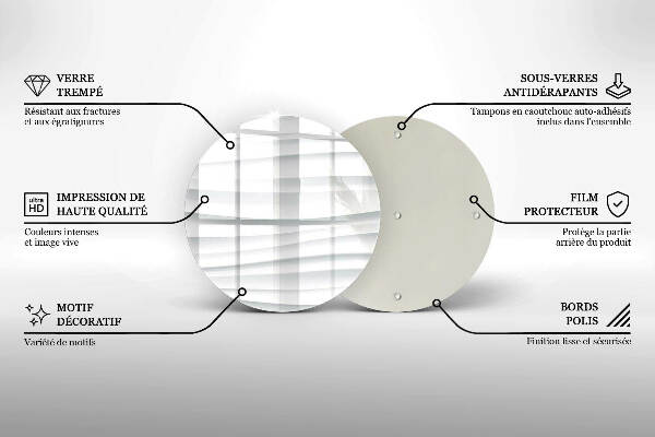 Piatto in vetro per candele con design moderno