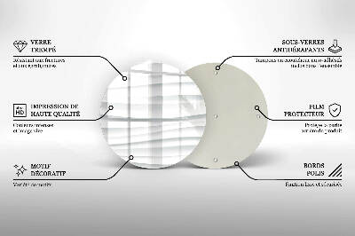 Piatto in vetro per candele con design moderno