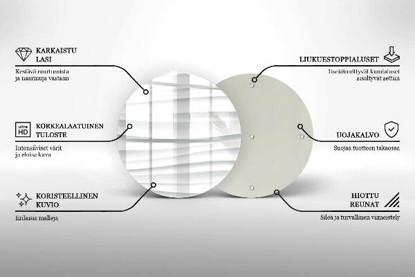 Piatto in vetro per candele con design moderno