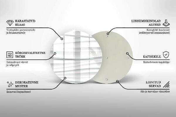 Piatto in vetro per candele con design moderno