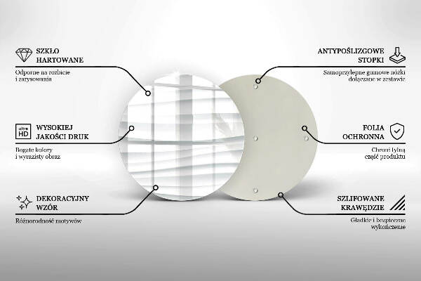 Piatto in vetro per candele con design moderno