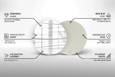 Piatto in vetro per candele con design moderno