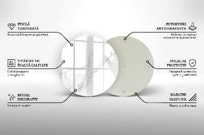 Sottobicchiere in vetro per candele tombali con motivo di marmo