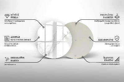 Sottobicchiere in vetro per candele tombali con motivo di marmo
