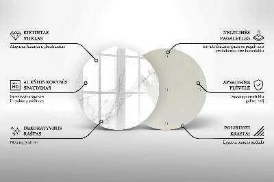 Sottobicchiere in vetro per candele tombali con motivo di marmo