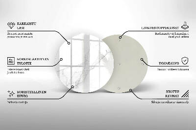 Sottobicchiere in vetro per candele tombali con motivo di marmo