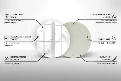 Sottobicchiere in vetro per candele tombali con motivo di marmo