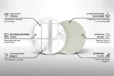 Sottobicchiere in vetro per candele tombali con motivo di marmo