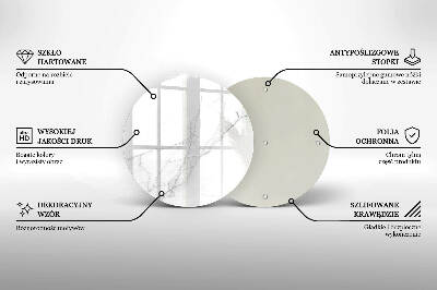 Sottobicchiere in vetro per candele tombali con motivo di marmo