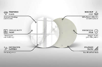 Sottobicchiere in vetro per candele tombali con motivo di marmo