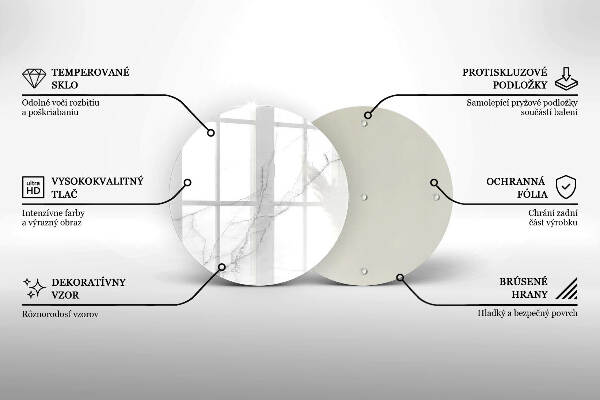 Sottobicchiere in vetro per candele tombali con motivo di marmo
