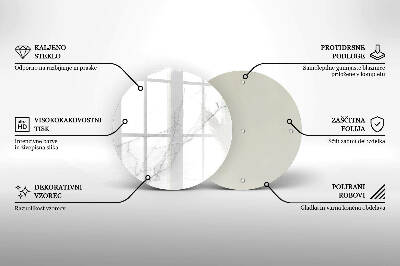 Sottobicchiere in vetro per candele tombali con motivo di marmo