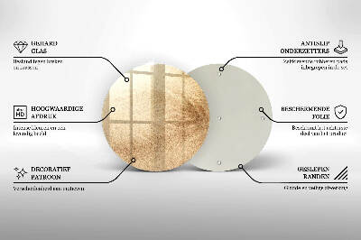 Piatto in vetro per candele con finitura color sabbia