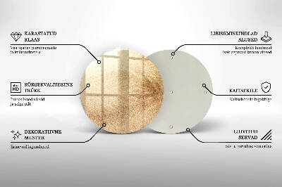 Piatto in vetro per candele con finitura color sabbia