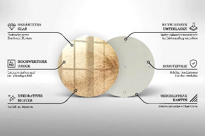 Piatto in vetro per candele con finitura color sabbia