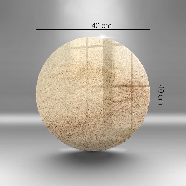 Piatto in vetro per candele con finitura color sabbia