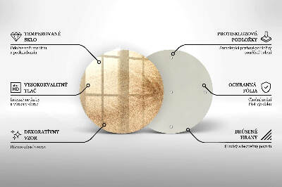 Piatto in vetro per candele con finitura color sabbia