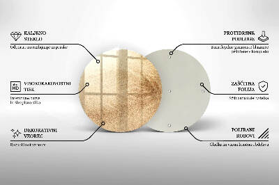 Piatto in vetro per candele con finitura color sabbia