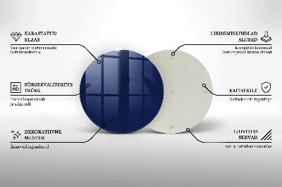 Sottobicchiere in vetro per candele tombali di colore blu