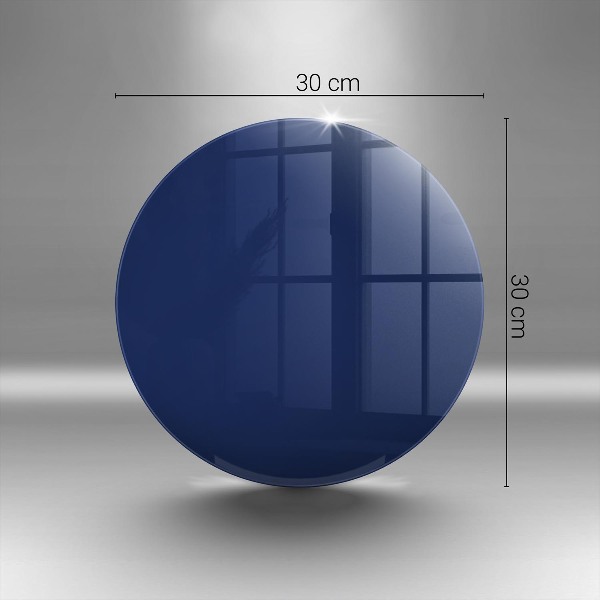 Sottobicchiere in vetro per candele tombali di colore blu