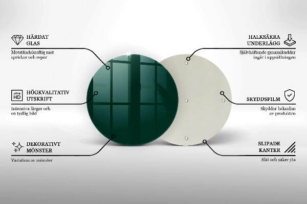 Piatto in vetro per candele di colore verde