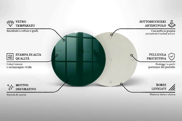 Piatto in vetro per candele di colore verde
