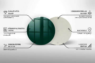 Piatto in vetro per candele di colore verde