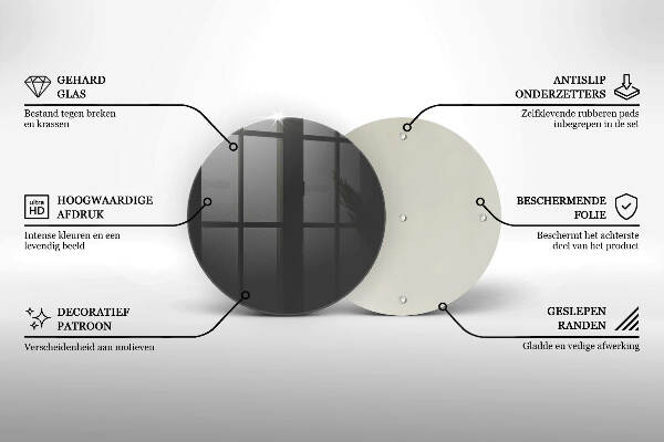 Sottobicchiere in vetro per candele tombali in colore grigio