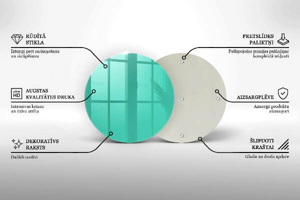 Sottobicchiere in vetro per candele tombali di colore verde