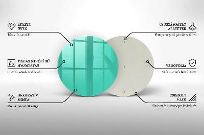 Sottobicchiere in vetro per candele tombali di colore verde
