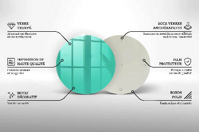 Sottobicchiere in vetro per candele tombali di colore verde