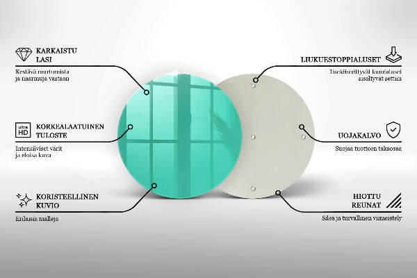Sottobicchiere in vetro per candele tombali di colore verde