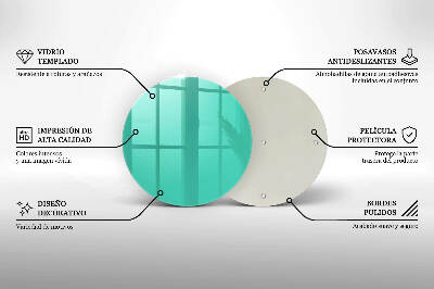 Sottobicchiere in vetro per candele tombali di colore verde