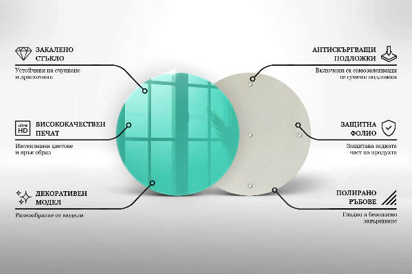 Sottobicchiere in vetro per candele tombali di colore verde
