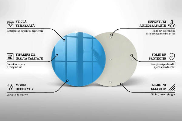 Piatto in vetro per candele di colore blu