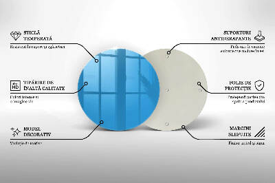 Piatto in vetro per candele di colore blu