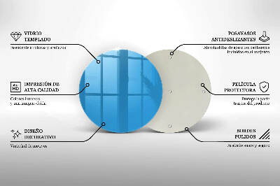 Piatto in vetro per candele di colore blu